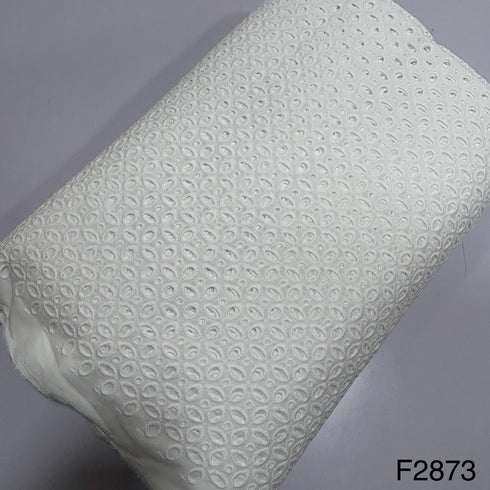 Chikankari Cotton Fabric-F2873